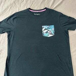 Chubbies Black Tee with Tropical “Juice” Pocket